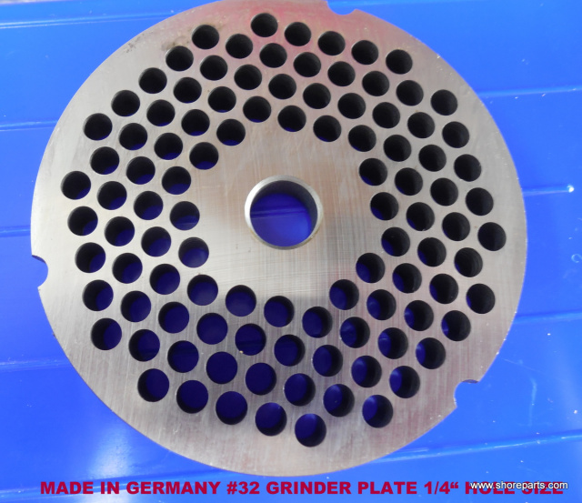 German Made 1/4" Hole #32 Grinder Plate for Biro 342, 346, 548 Grinders